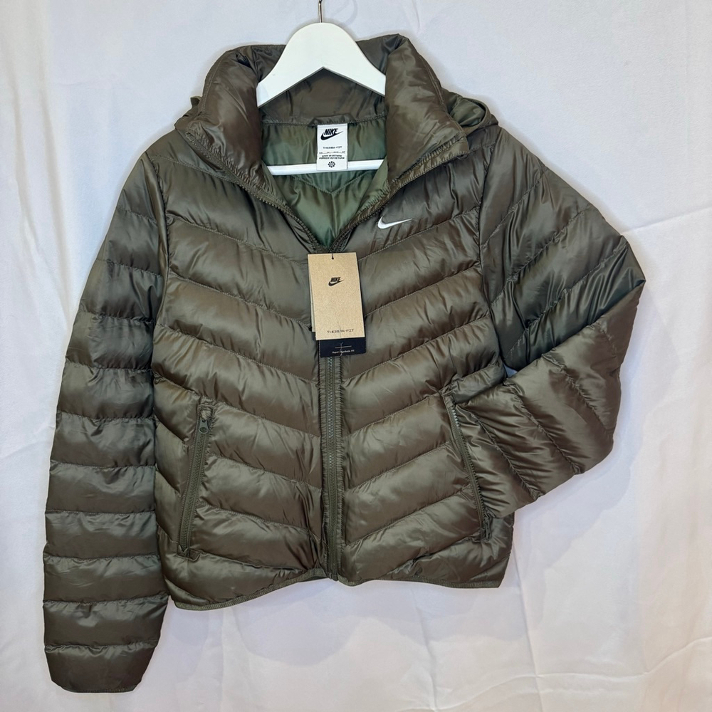 Nike Therma-Fit Primaloft Puffer Jacket Women's XS Olive Green NWT - Picture 3 of 12